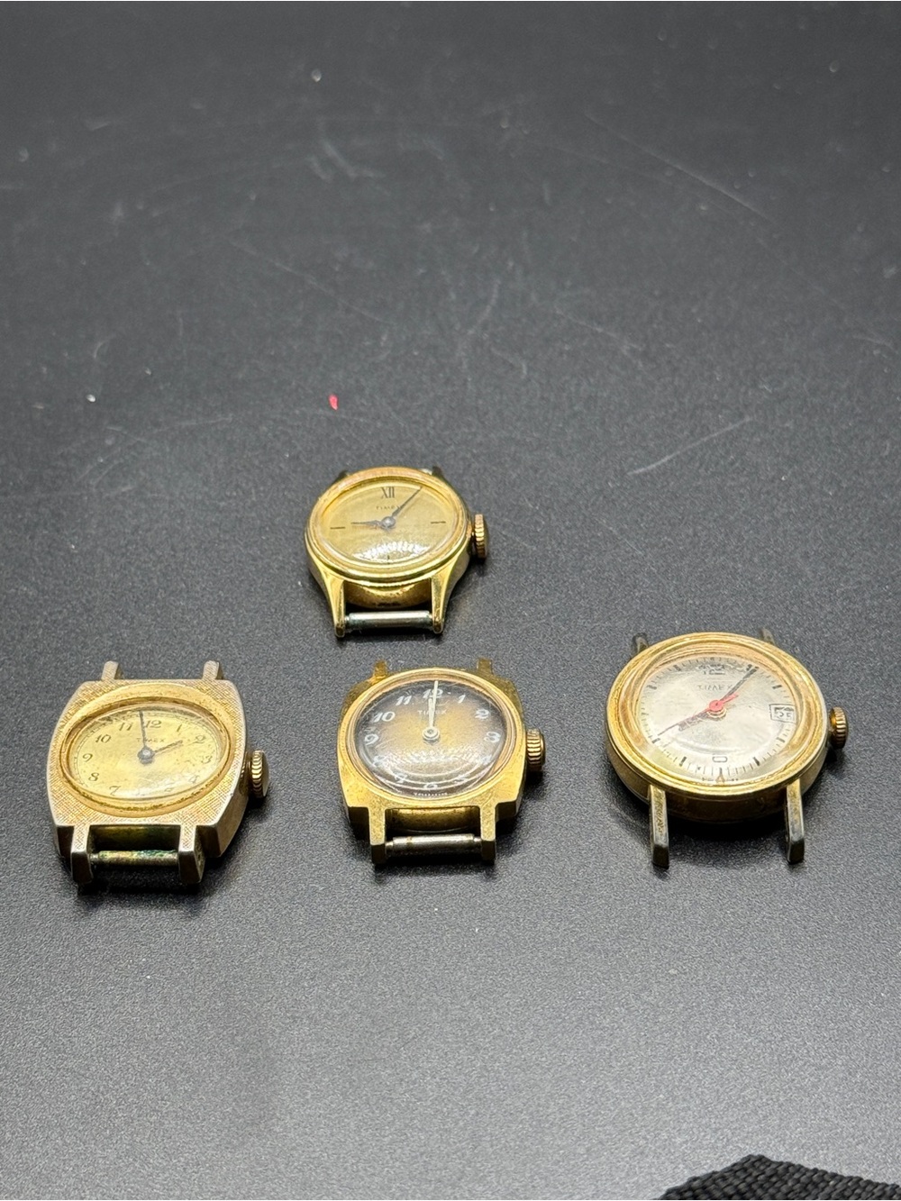 VINTAGE Timex mechanical Watch Head Lot of 4